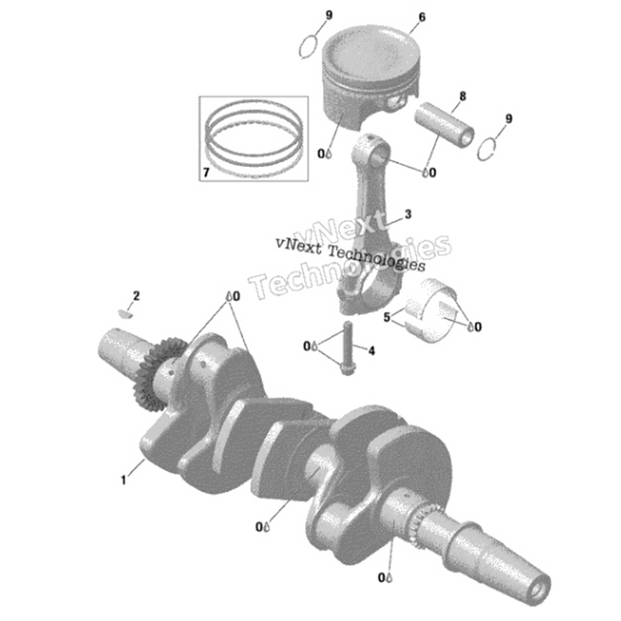 BRP Engine Block & Components - Crankshaft & Pistons | Can-Am X3