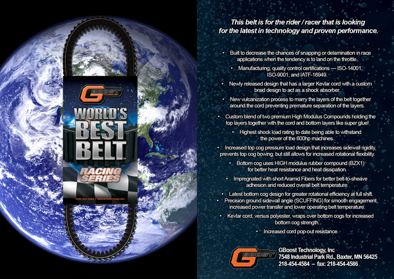 GBoost Racing Series World's Best Belt | Can-Am X3 & Defender